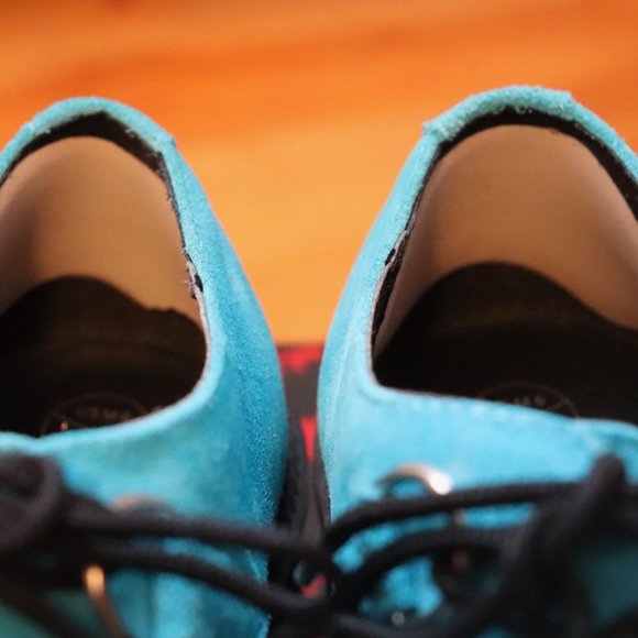 Tuk Suede Creeper Argan Blue Men's Sz.6 Women's Sz.8 Used Platform - Picture 7 of 12